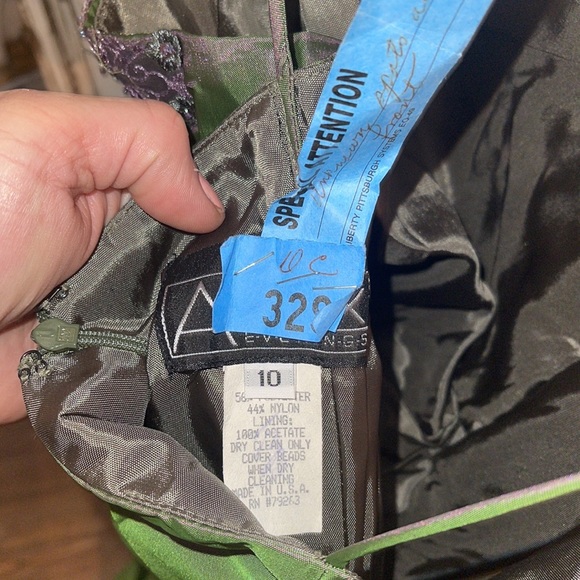 Alex new  evening fine dress iridescence color long prom etc size 10 Mardi Gras - Picture 4 of 5